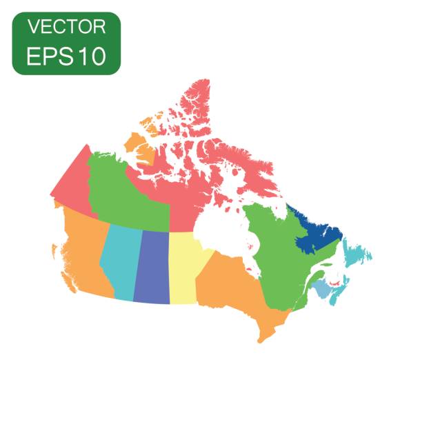 istock Canada pilitical map icon. Business cartography concept Canada pictogram. Vector illustration on white background. 831614570