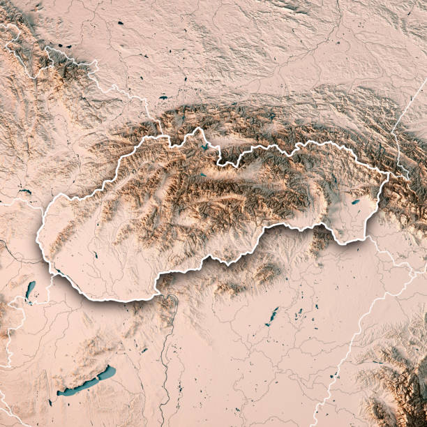 istock Slovakia Country 3D Render Topographic Map Neutral Border 831614668