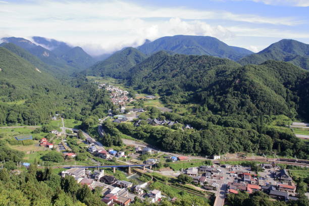 istock view from Yamadera in Yamagata, Japan 831618142