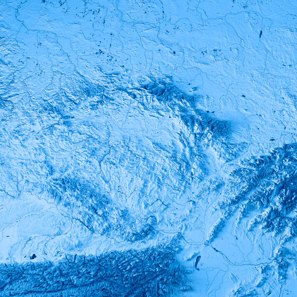 istock Czech Republic Country 3D Render Topographic Map Blue 831618826
