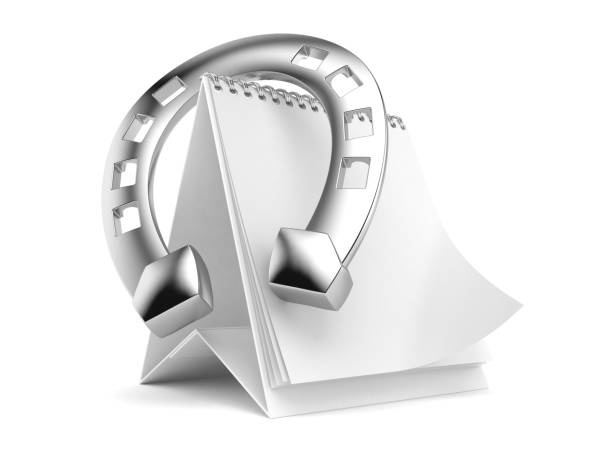 istock Horseshoe with blank calendar 831619262