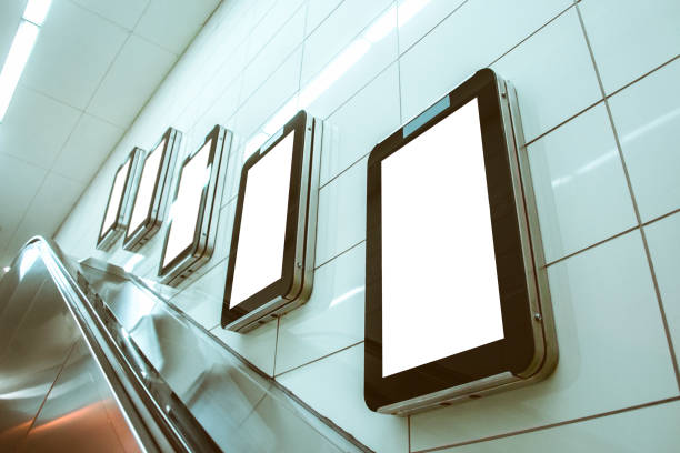 istock Billboards in underground station staircase 831622740