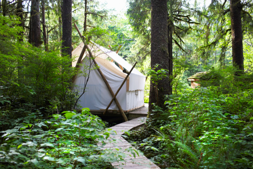 Wilderness retreat, Camping