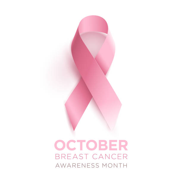 유방암 인식 리본상 - breast cancer awareness ribbon stock illustrations