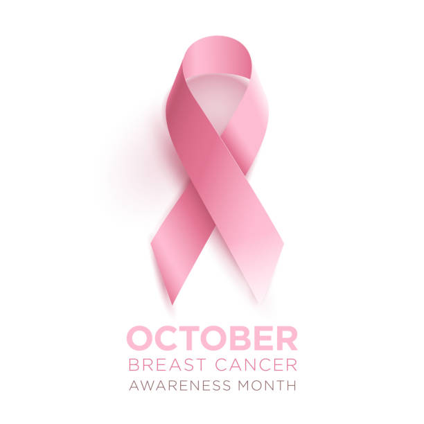 wstążka uświadamiające o raku piersi - breast cancer awareness ribbon ribbon breast cancer cancer stock illustrations