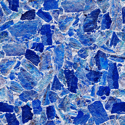 Shiny stone, mosaic in shades of blue, beautiful pattern background
