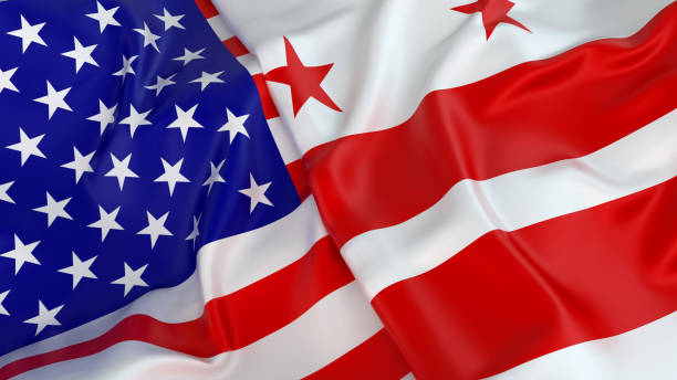 istock USA flag with Washington DC flag 831634720