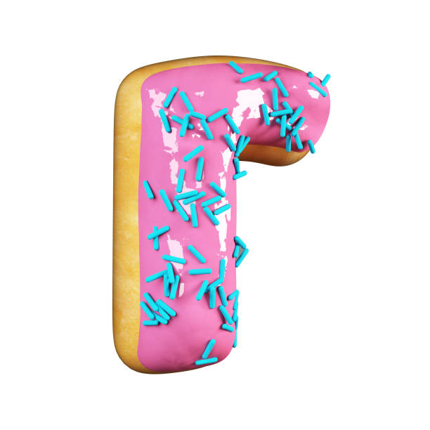 istock Rose Glazed Donut. Letter R 831635654