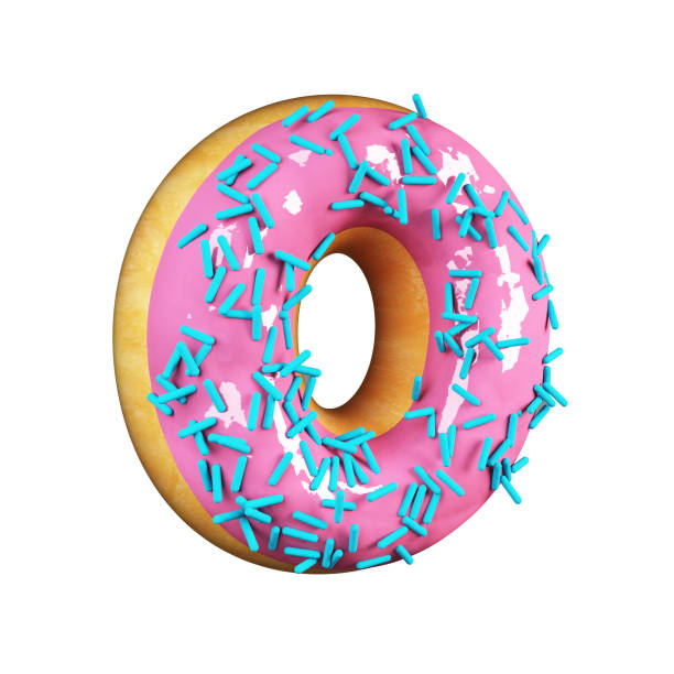 istock Rose Glazed Donut. Letter O 831637778