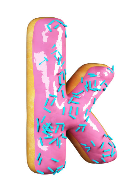 istock Rose Glazed Donut. Letter K 831637912