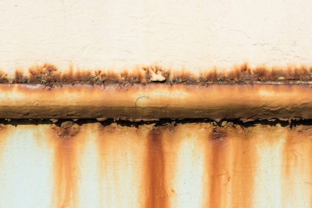istock close-up view of old rusty pipe on wall background 831638222