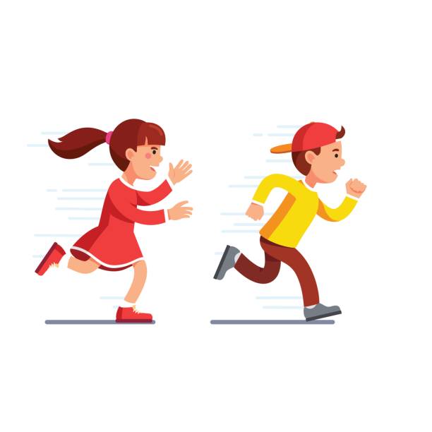 22,100 Kids Running Illustrations & Clip Art - iStock | Kids running  outside, Kids running race, Kids running school