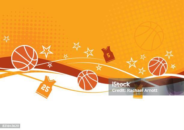 Ilustración de Fondo Abstracto De Baloncesto y más Vectores Libres de Derechos de Baloncesto - Baloncesto, Pelota de baloncesto, Fondos