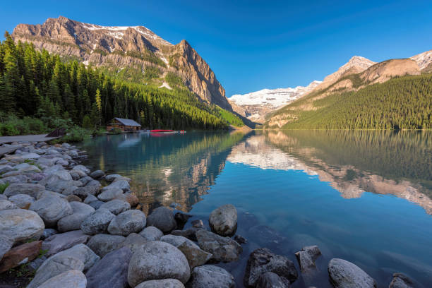 istock Lake Louise at sunrise. 831645252
