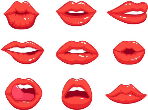 Red Lipstick Kisses Cartoon Illustrations, Royalty-Free Vector Graphics &  Clip Art - iStock