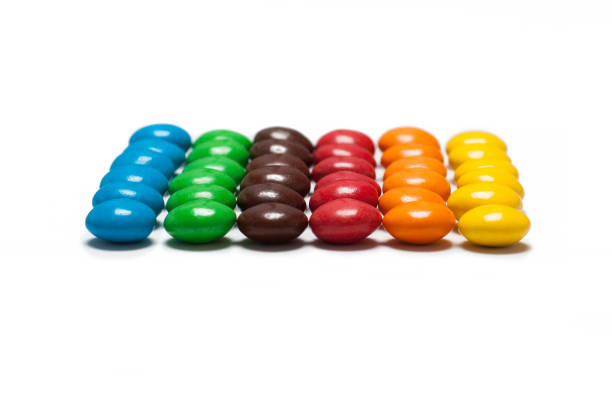 istock strips of the chocolate coated candy 831656890