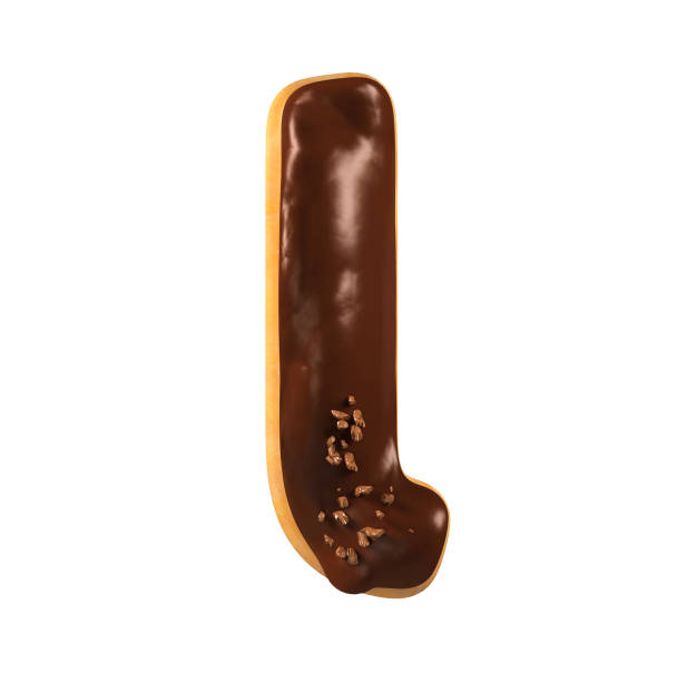 istock Chocolate Donut Font Concept. Delicious Letter L 831657116