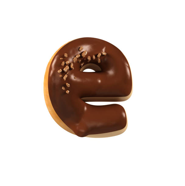 istock Chocolate Donut Font Concept. Delicious Letter E 831657164