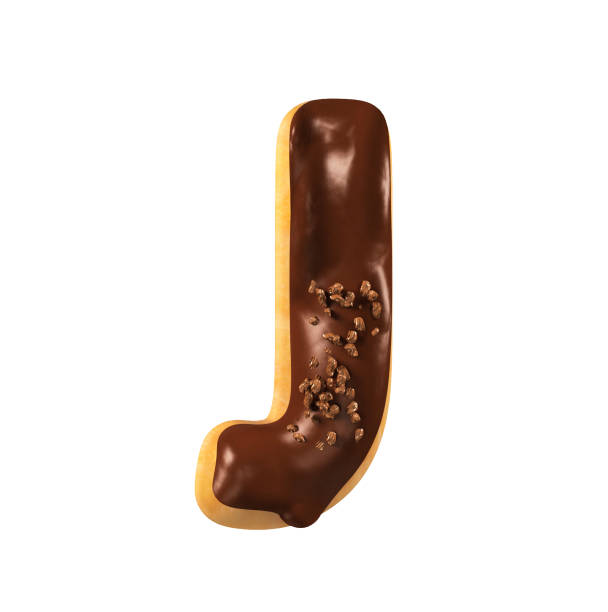 istock Chocolate Donut Font Concept. Delicious Letter J 831659290