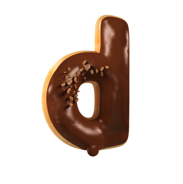 istock Chocolate Donut Font Concept. Delicious Letter D 831659346