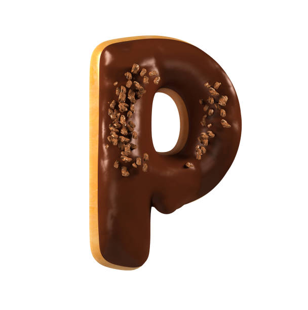 istock Chocolate Donut Font Concept. Delicious Letter P 831659408