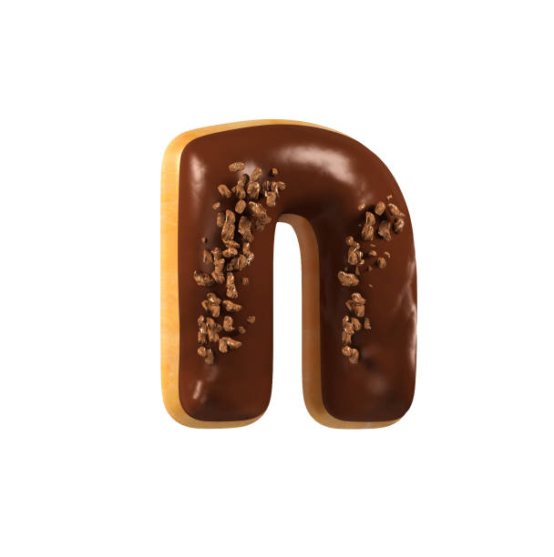 istock Chocolate Donut Font Concept. Delicious Letter N 831659446