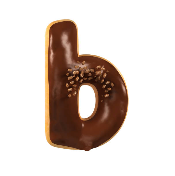 istock Chocolate Donut Font Concept. Delicious Letter B 831659536