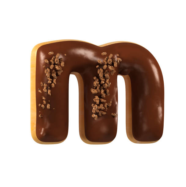 istock Chocolate Donut Font Concept. Delicious Letter M 831659574