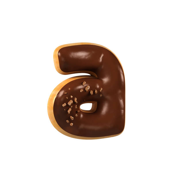 Chocolate Donut Font Concept. Delicious Letter A