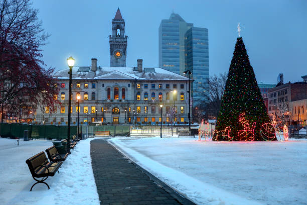 istock Christmas in Worcester, Massachusetts 831665850