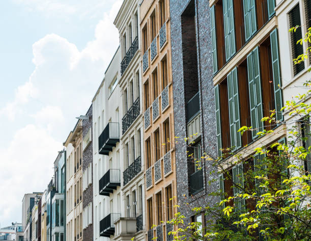 istock modern and beautiful townhouses at berlin 831669056
