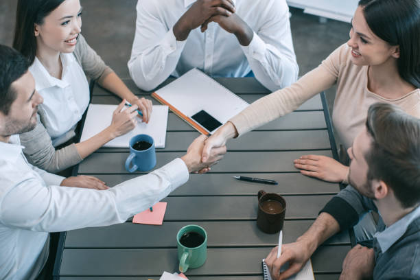 istock Group of people business meeting team work concept 831678950
