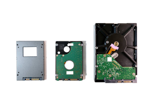 harddisk and ssd harddisk and ssd sata port on white blackground solid state disk photos stock pictures, royalty-free photos & images