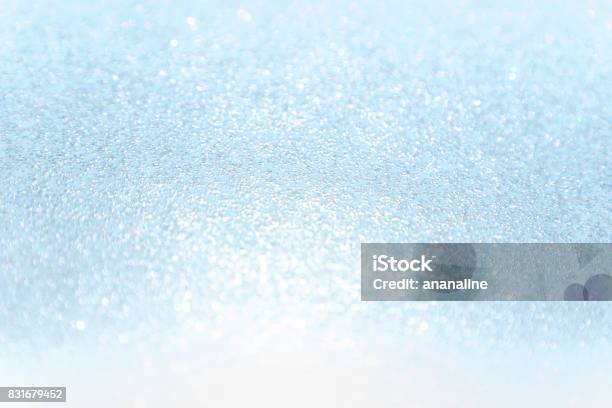 Close Up Soft Blue Paper Glitter Bokeh Abstract Background Stock Photo - Download Image Now