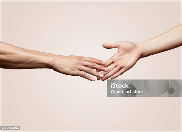 Touching Stock Photo - Download Image Now - Hand, Touching, Two People