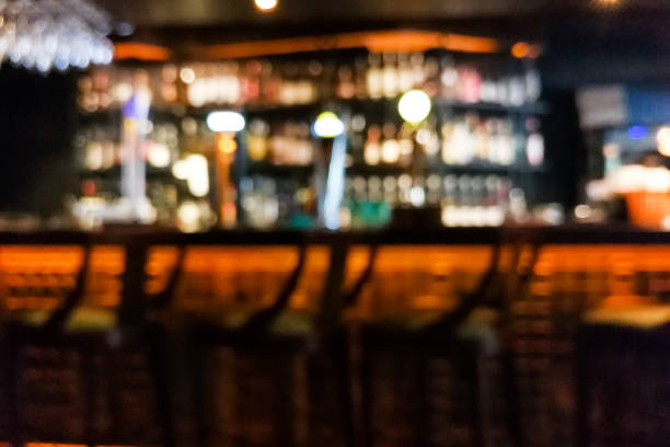 istock Blur vision perspective view of a drunk person in pub 831684242