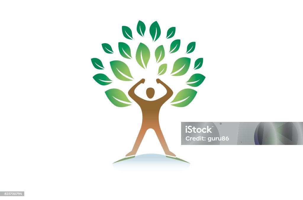 Tree Person Design Creative Creative Person Tree Symbol Design Stock Illustration ...