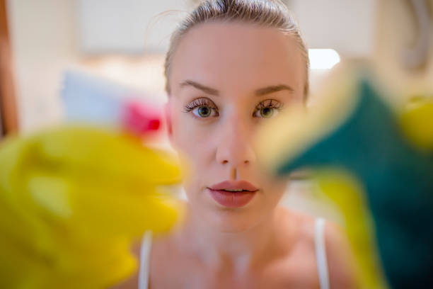istock Scrubbing her way to a spotless kitchen 831704574