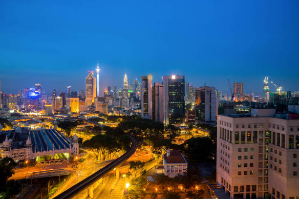 istock Blue Hour at Kuala Lumpur city skyline 831715032