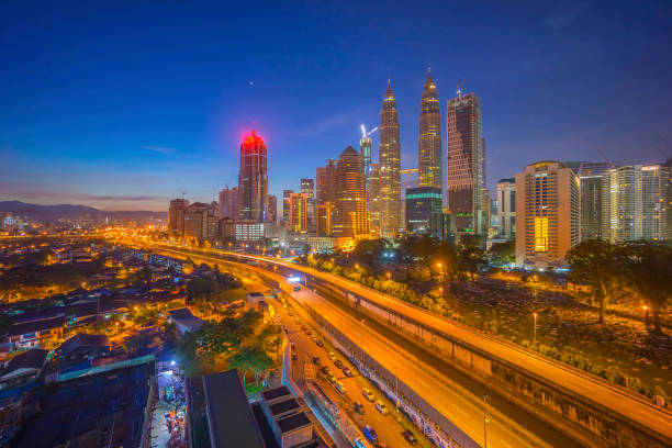 Sunrise at Kuala Lumpur stock photo