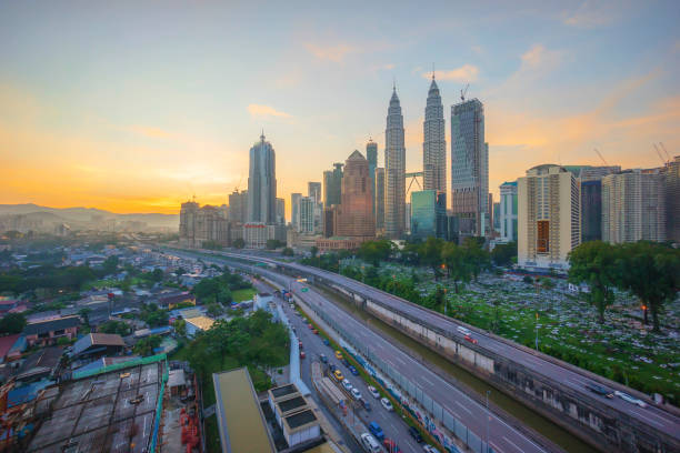 istock Sunrise at Kuala Lumpur city skyline 831715266