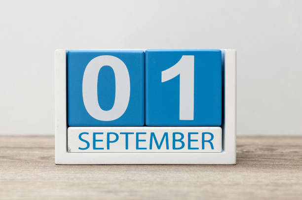 istock 1st September. Image of september 1, calendar on light background. Back to school concept 831717646