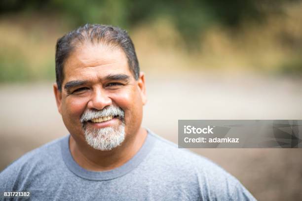 Mature Mexican Man Portrait Stock Photo - Download Image Now - Overweight, Mature Men, Exercising