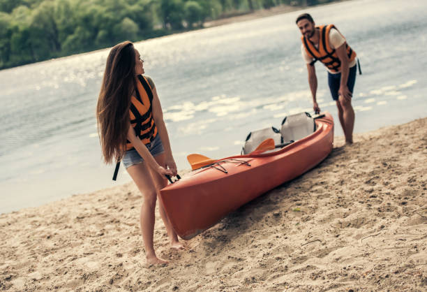 istock Couple travelling by kayak 831724106