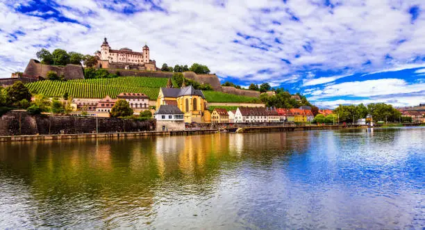 travel in Germany - historic beautiful Wurzburg town, Northen Bavaria