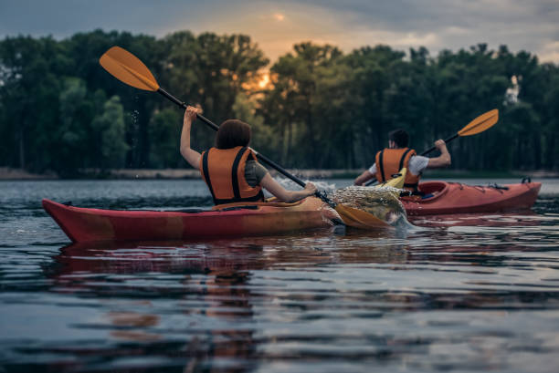 istock Couple travelling by kayak 831724744