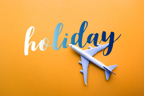 istock Holiday concepts with model plane,airplane on pastel color background. 831727922
