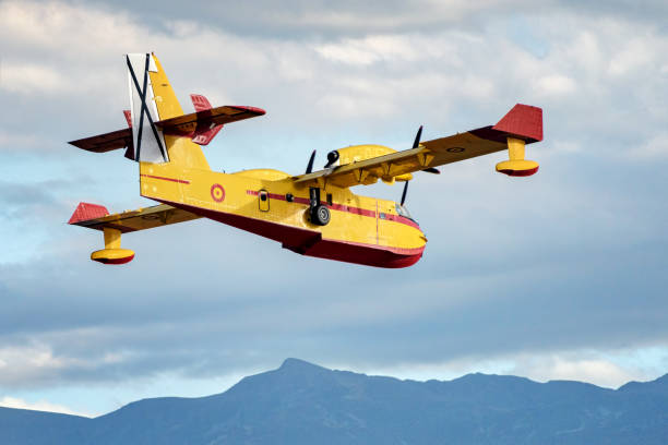 istock Fire fighting airplane in the air 831731934