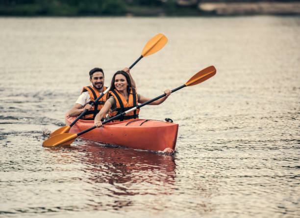 istock Couple travelling by kayak 831732158