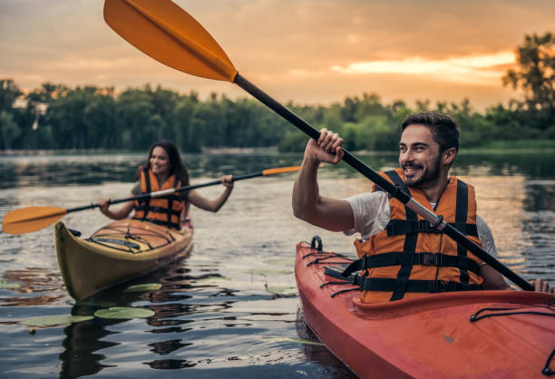 istock Couple travelling by kayak 831732390